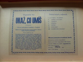 Retro hra Ukaž co umíš Kovozávody Semily - 8