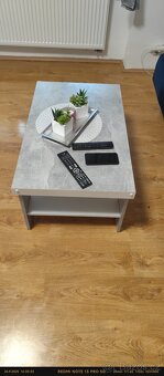 Pohovka modrý semiš -rozkládací - 8