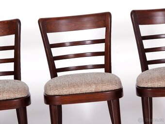 4x přečalouněné jídelní židle TON v zachovalém stavu. - 8