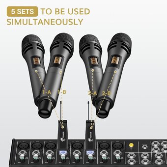 Bezdrátové mikrofony Tonor tw 320 - 8