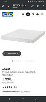 Postel IKEA 160 x 200 + Matrace - 8