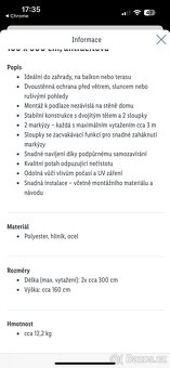 Zahradní dvojitá boční markýza - 8