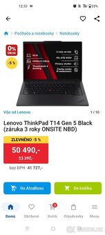 Lenovo ThinkPad T14 CoRe ultra 7 155u, dotykový - 8