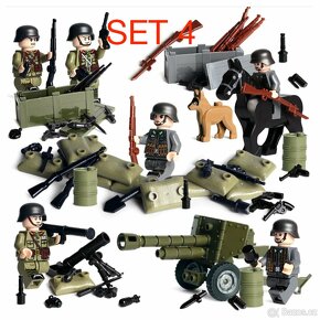 Rôzne sety vojakov 4 + doplnky - typ lego - nové - 8