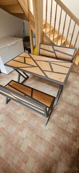 Stůl a dvě lavice Neexistuje stejný - 8