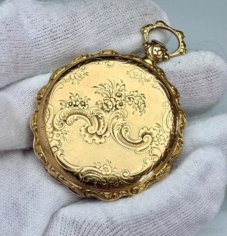 VZÁCNÉ 18K ZLATÉ KAPESNÍ KLÍČOVKY DUCHENE GENEVE S ETUI - 8