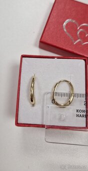 Krásné pozlacené naušnice - 8