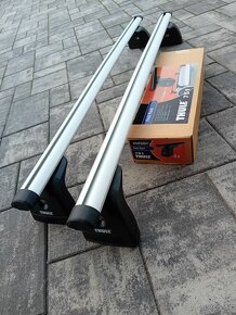 2x střešní nosiče thule 750 a 751, drzak lyží hakr - 8