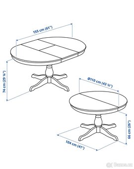 Bílý rozkládací stůl zn. IKEA - 8