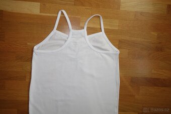 Dívčí bílé letní šaty na ramínka vel.140 - 8