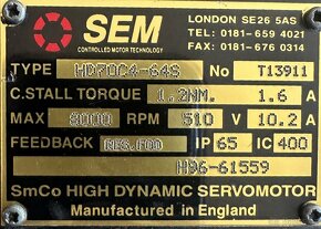 Servomotory SEM HD70C4 – 64S - 8