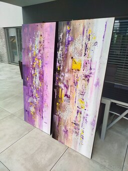 Rezervace: Velké ručně malované obrazy, akryl 180x70 - 8