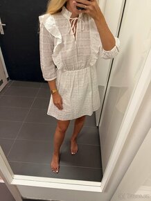 Nové bílé madeira šaty s volánky Gant s visačkou - 8