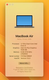 Apple Macbook Air 2020 13,3“ 1,1GHz, 256GB, TOP stav - 8