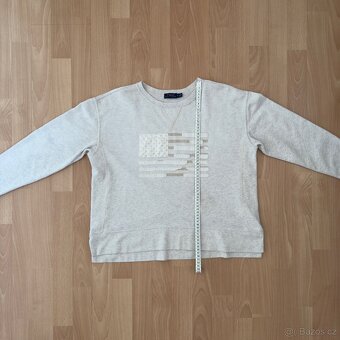 Ralph Lauren Polo krémová mikina s vlajkou USA | vel. M - 8