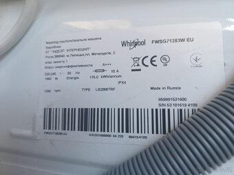 PARNÍ ÚZKÁ PRAČKA WHIRLPOOL 7KG - 1200ot. - A+++ - 8