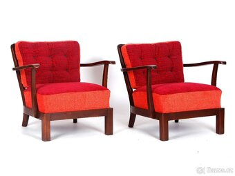 Přečalouněná párová křesla THONET, 2 ks. - 8