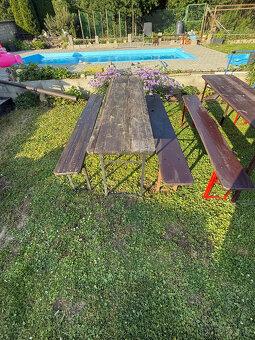 Pivní set, zahradní nábytek, stůl s lavicí - 8