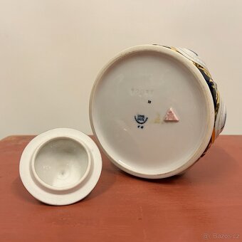 Porcelánová dóza, cukřenka Royal Dux Bohemia, výška 12cm - 8