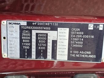 Scania R580 V8 6x2 XT / Hydraulika / 80t - 8
