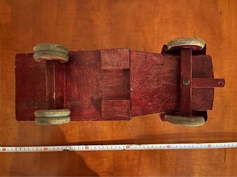 Starý velký dřevěný německý Mercedes (Německo, 40 cm) - 8