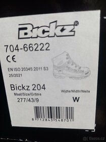 Prodám nové kotnikové pracovní boty vel 43 Bickz - 8