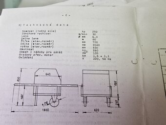 Stavební vrátek EVL 250 - 8