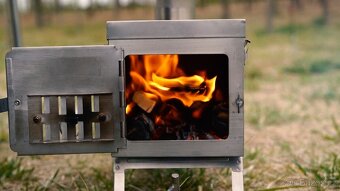 WINNERWELL®Outdoor Přenosná Kamna FASTFOLD 0.9KG TITANOVÉ - 8