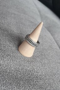 Nový dámský stříbrný prsten prstýnek 925 široký i jako dárek - 8