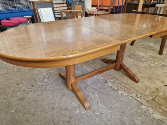 Stul Jidelni Dub Rustikál Rozkládací 100x160 výška 78/202 cm - 8