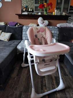 Jídelní židle Kinderkraft růžová - 8