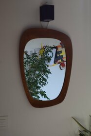 Dánské zrcadlo Teak Mid century - 8