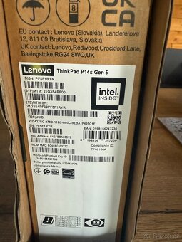 Nový notebook LENOVO P14s gen5,Ultra7, 32GB DDR5,SSD 512 GB - 8