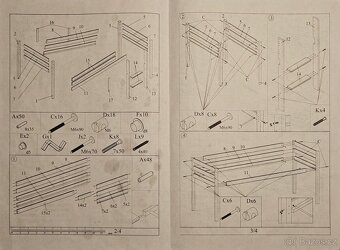Patrová postel Keni – bílý lak, masiv - 8