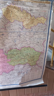 Nástěnná mapa Železniční osobní doprava 1961 - 8