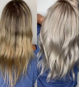 Stříbrné  MASKY NA VLASY. VÝHODNÉ BALENÍ: 1000 ml  - 8