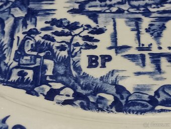 STARÝ PYROBLAN PORCELÁNOVÝ TALÍŘ BRITISH PETROLEUM FRANCE - 8