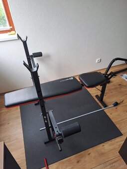 Lavice (bench) + Závaží 30 kg + Posilovací tyč - 8