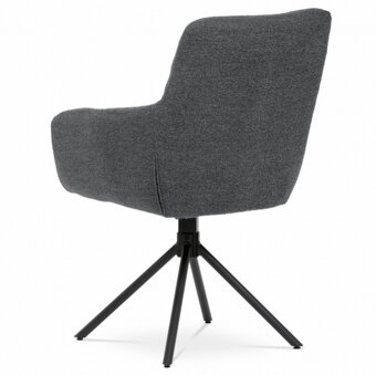 Otočná jídelní židle HC-531, šedá látka - 8