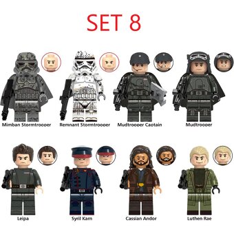 Rôzne figúrky Star Wars 7 (8ks) typ lego - nové - 8