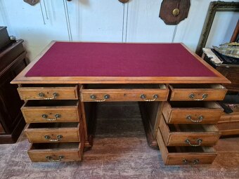 LUXUSNÍ STAROŽITNÝ PSACÍ STŮL - PROSTOROVÝ - 8