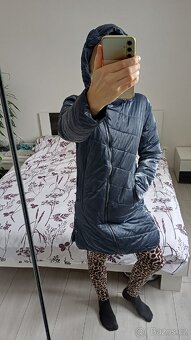 Dlouhý zimní prošívaný kabát/ bunda - 8