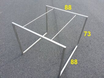 sada 2x designový nerez stůl bez desky - 8