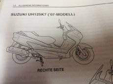 Dílenský manuál Suzuki 125 Burgman K7 - 8