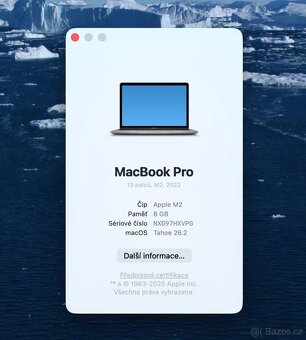 Macbook PRO 13” 2022 M2 8GB 256GB - 8