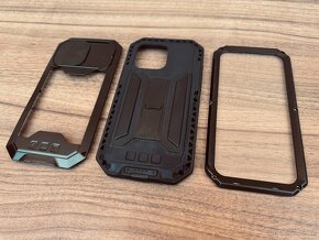 Ochranný metalický kryt pro iPhone 15 Pro Max+Další ochrana - 8