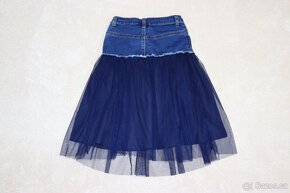 Parádní džínovo-tylová sukně MEK vel. 122/128 - 8