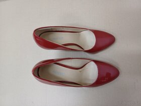 Vínové lakované lodičky vel.37 - 8