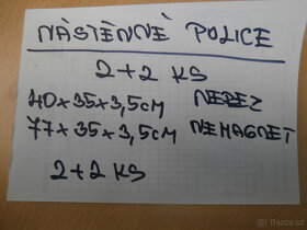 Police dřevěné nástěnné 2 + 2 kusy za 800 kč - 8