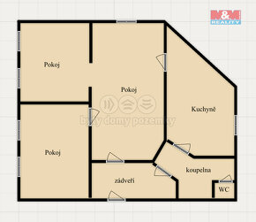 Pronájem bytu 3+1, 85 m², Rychnov nad Kněžnou, ul. Balbínova - 8